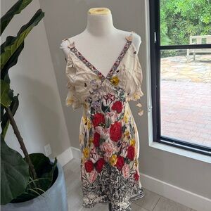 Camilla Cream Floral Midi Dress